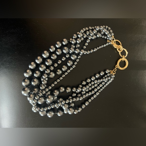 C Wonder grey multi strand pearl choker - Picture 1 of 2